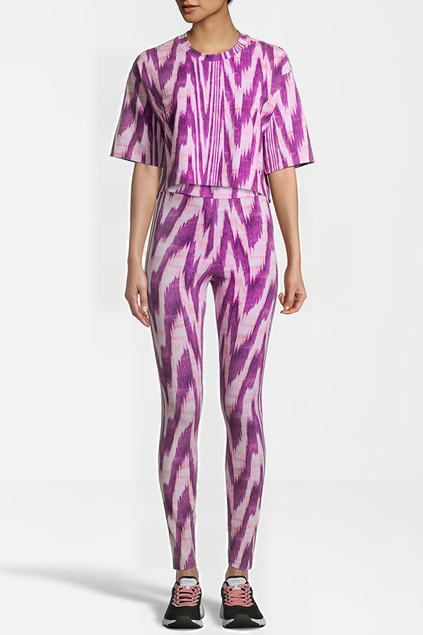 CALLA HEIGH WAIST LEGGINGS PURPLE ABSTRACT ETNO AOP 4