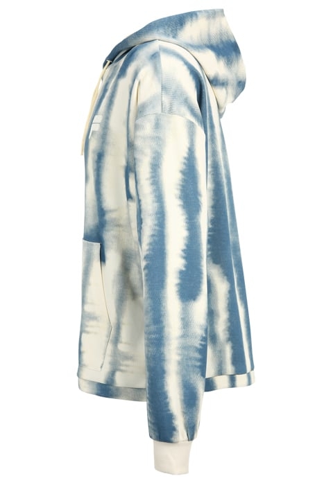 CAJIZ AOP OVERSIZED HOODY ANTIQUE WHITE WATER ABSTRACT AOP 3