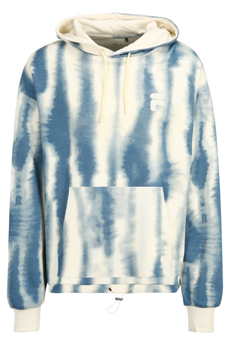 CAJIZ AOP OVERSIZED HOODY ANTIQUE WHITE WATER ABSTRACT AOP 1