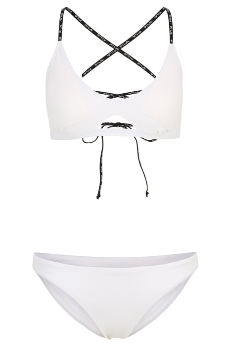 SARCONI CUTOUT BRALETTE BIKINI BRIGHT WHITE 1