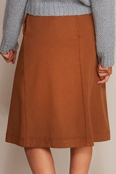 HIGH WAIST SKIRT FANCY BELT BROWN 3