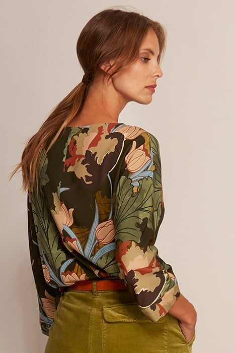 BOATNECK SHIRT 3/4 SL GREEN 3