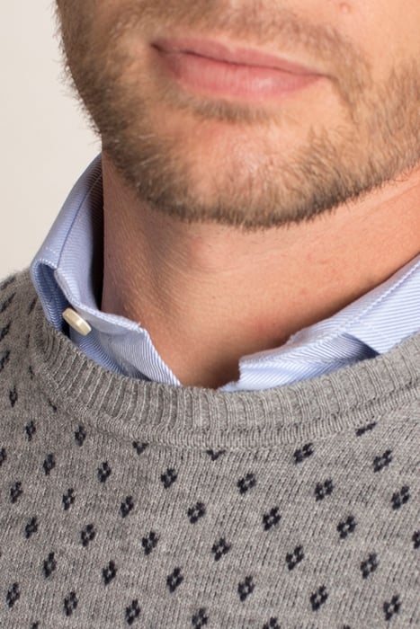 WLCASH JACQ ROUND-NK SF SWT GREY 5