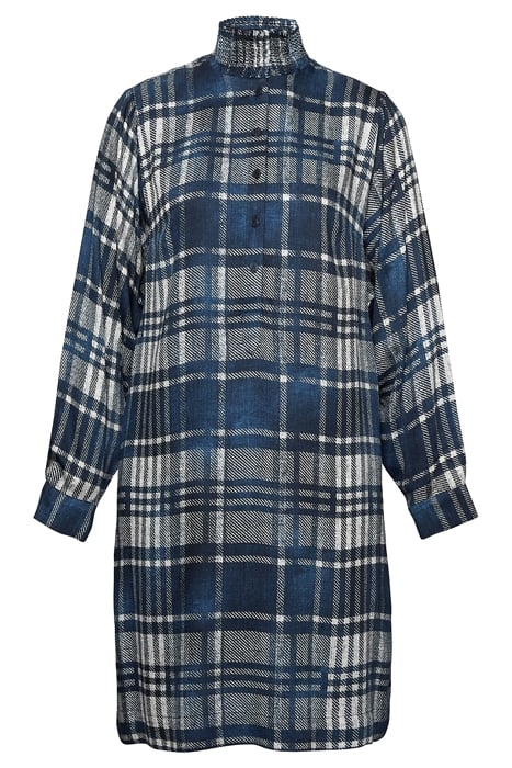 SMOCK COLLAR SHORT LS DRESS MULTI 1