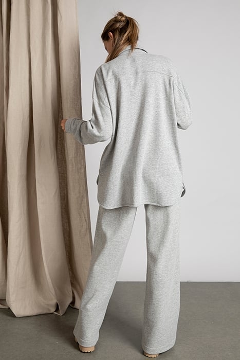 FLEECE SHIRT LS CHEST POCKET GREY 3