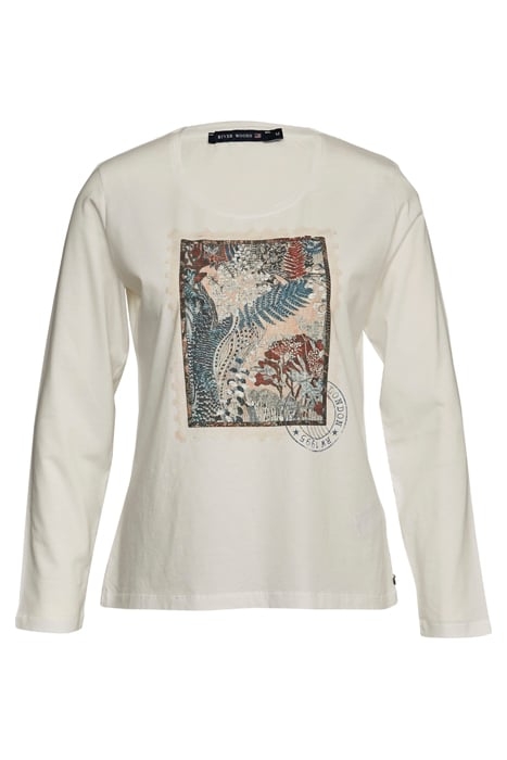 CREW NECK TEE LS + DECO WHITE 1