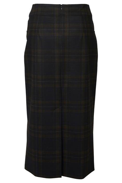 PENCIL SKIRT STUDDED PKT BROWN 4