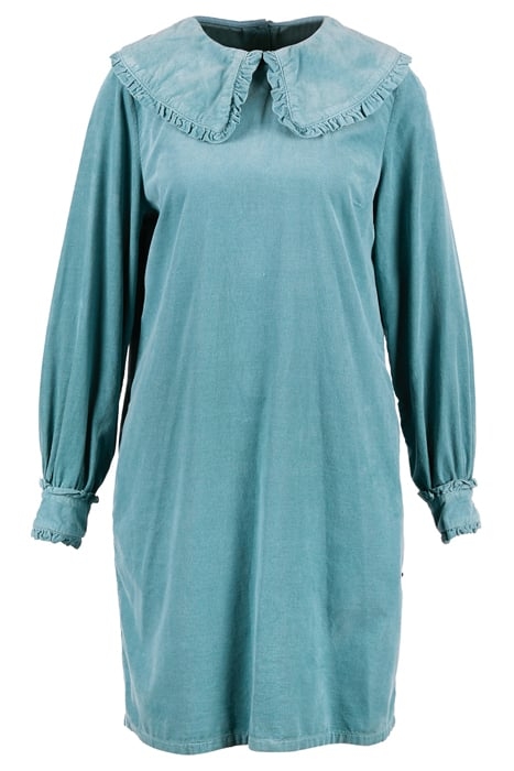 SHORT DRESS FANCY COL & CUFF BLUE 1