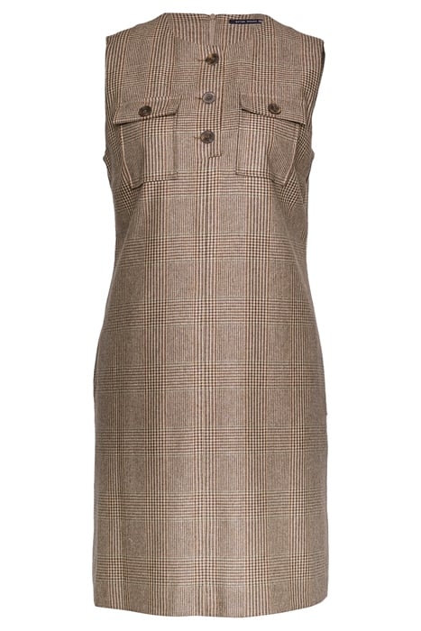 SLVS DRESS CHESTPOCKET BROWN 1