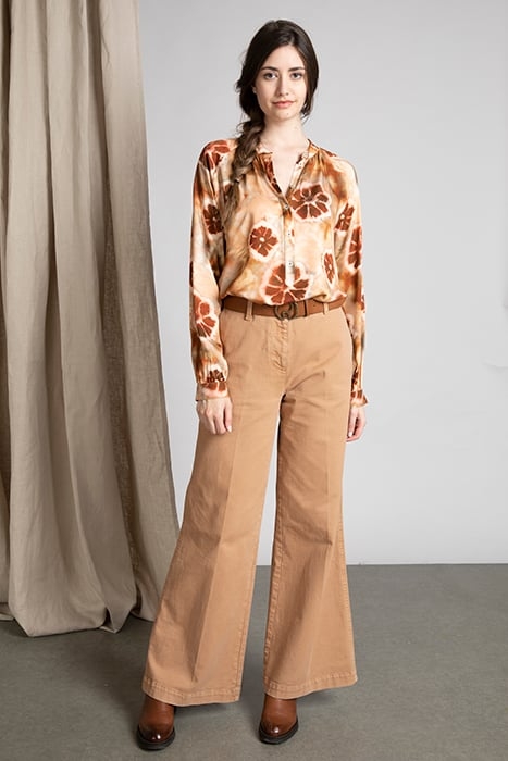 SHIRT LS FROWNCED NECKLINE MULTI 2