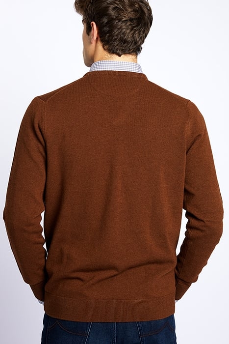 LBW BSC V-NECK NF SWT BROWN 3