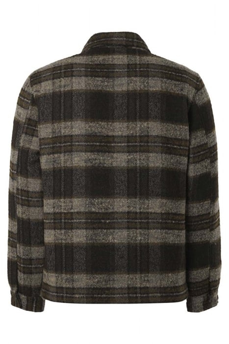 JACKET SHORT FIT KNITTED CHECK WITH WOOL BLACK 6