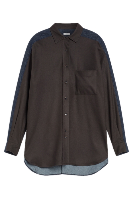 CLOSED WOMEN PATCHWORK SHIRT SHIRTS & BLOUSES BROWN BLACK 6