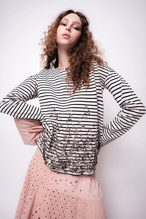 MELEGNANO MARINIERE JERSONE RI ECRU/NAVY 1