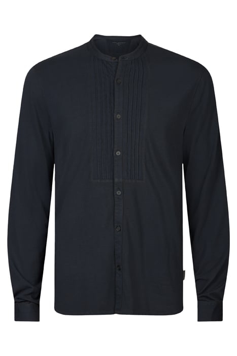 STETSON LS BURNOUT SHIRT WITH PINTUCK NAVY 4