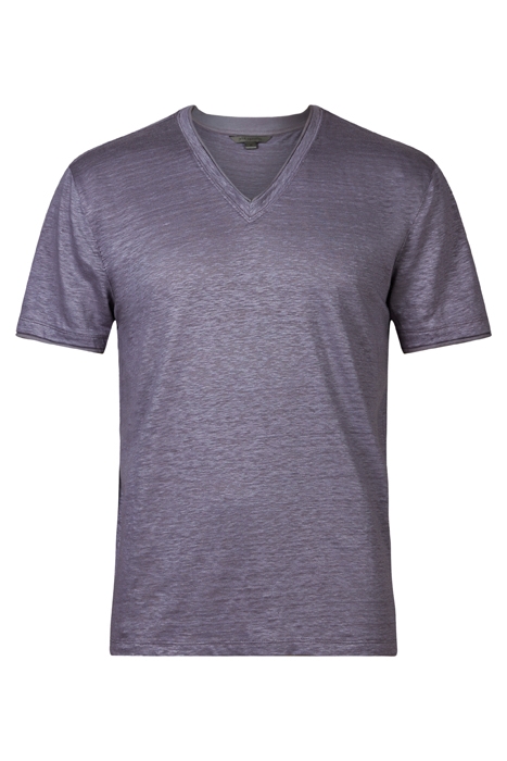 WOOSTER SLIM FIT SS LINEN V-NECK DRY LAVENDER 4
