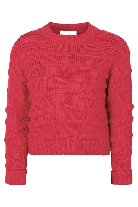 GAA - CRINKLE KNIT PULLOVER PINK 1