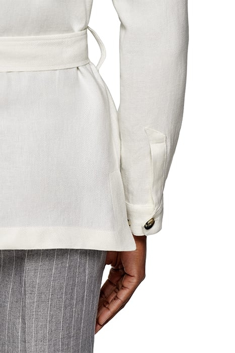 OFF WHITE BELTED SAFARI JACKET 7