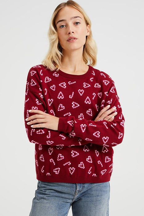 KNITTED PULLOVER RED 2