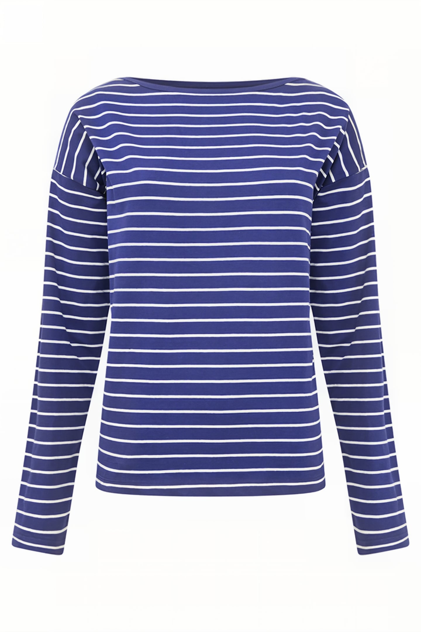 BOAT NECK BRETON L/S DK NAVY/ECRU 4