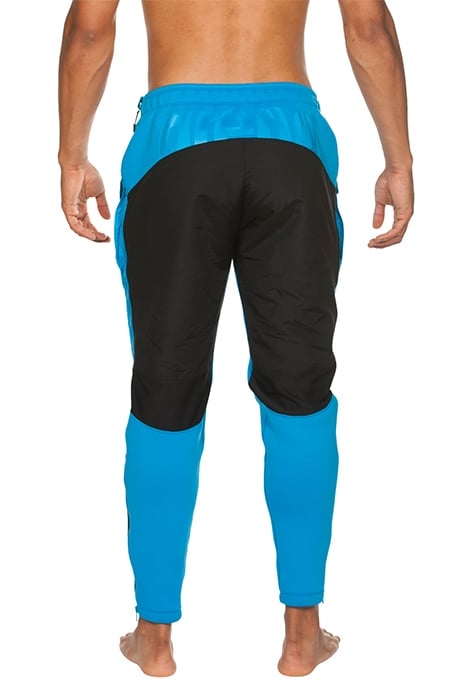 HALF-QUILTED PANT CYAN BLACK 3