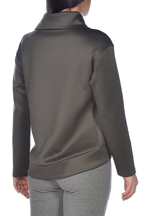 W L/S SPACER HALZ ZIP OLIVE GREEN 6