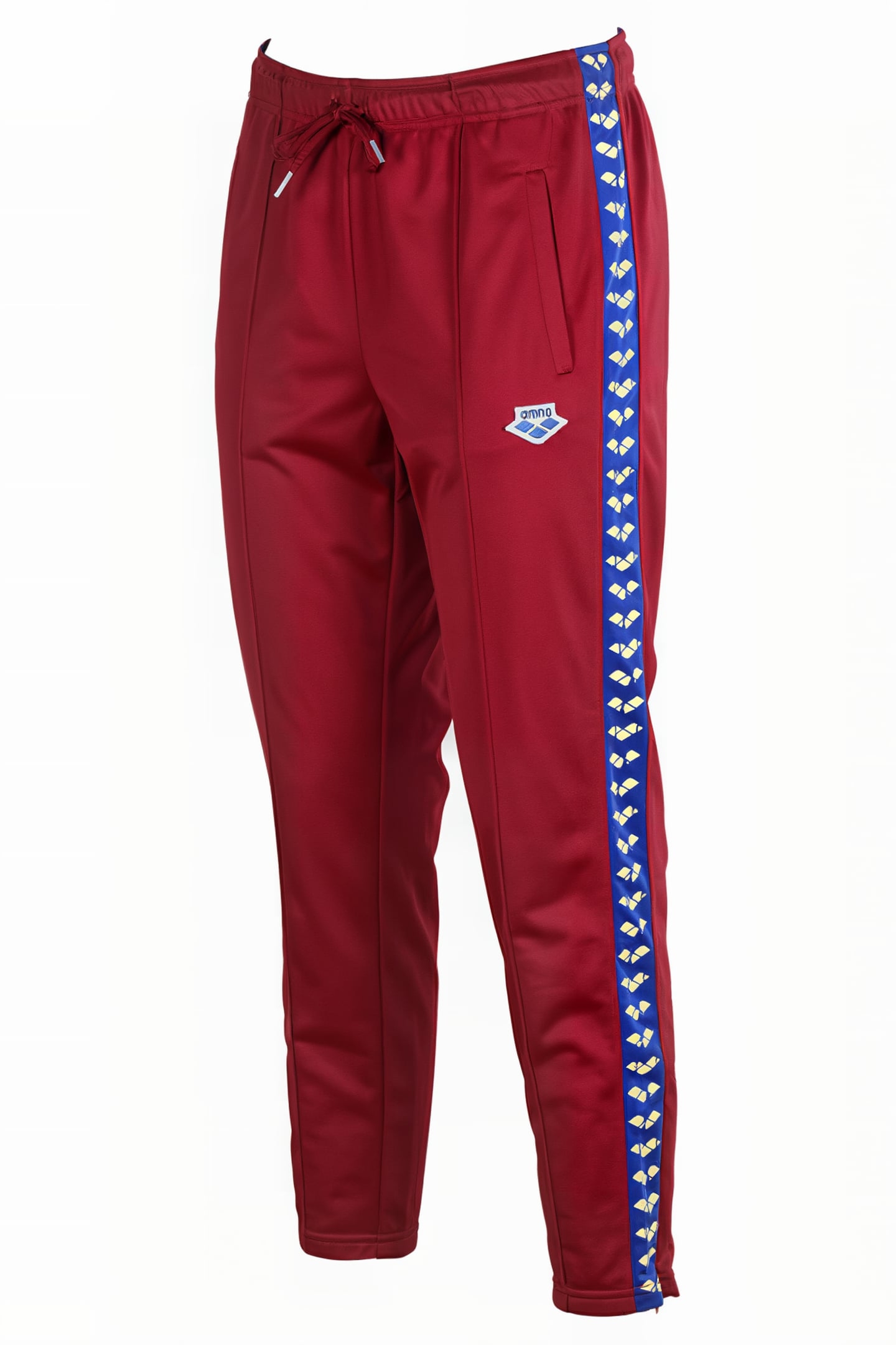 W 7/8 TEAM PANT BURGUNDY NEON BLUE BUTTER 7