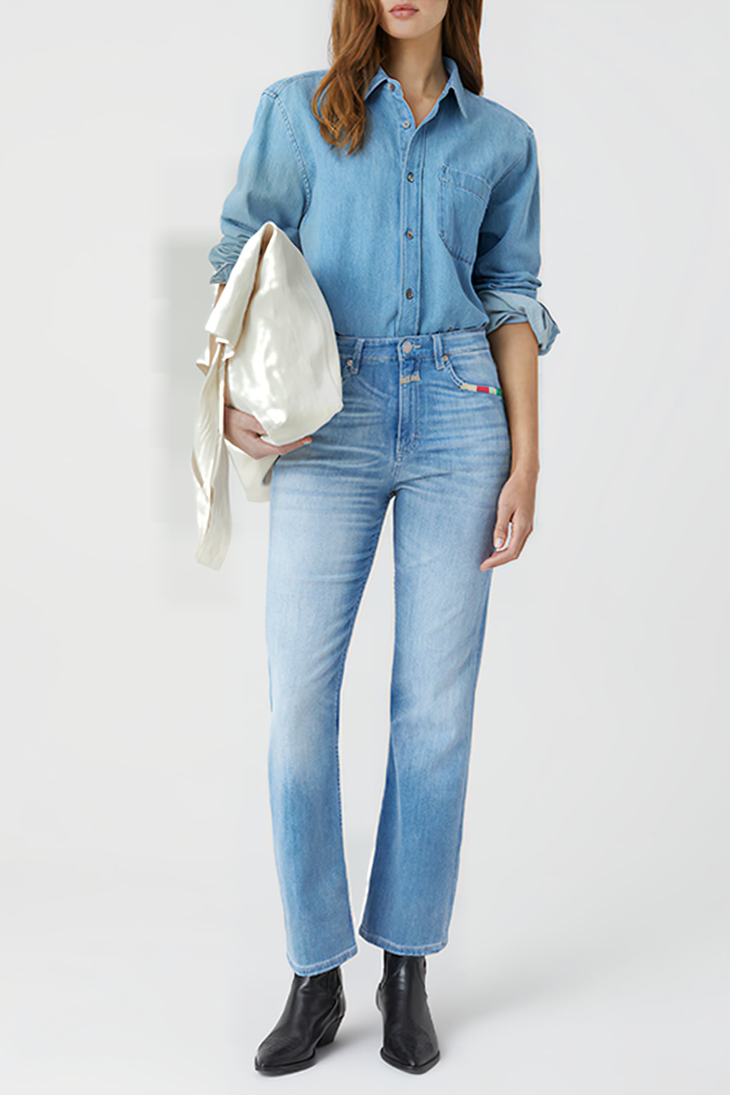 WOMEN BAYLIN JEANS MID BLUE 4