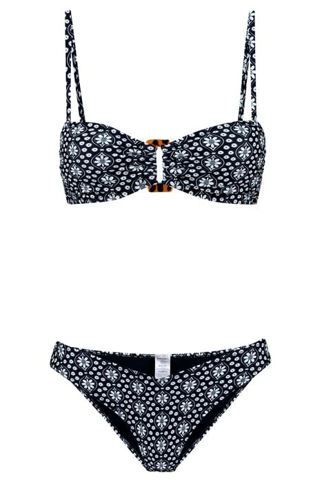 ZOE BIKINI SET TINY DAISY BLACK BLACK 1