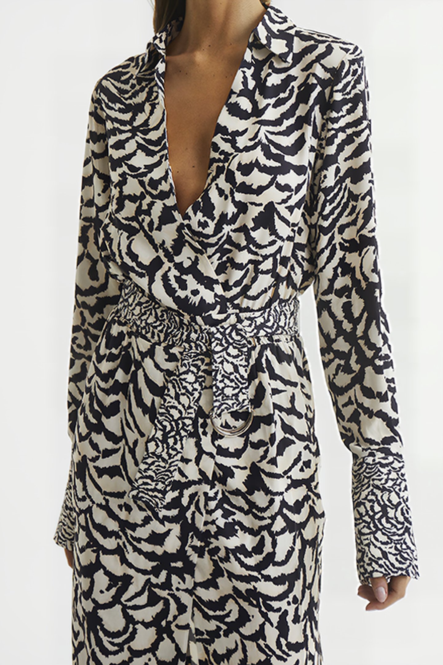 EVIE DRESS BLACK/WHITE 5