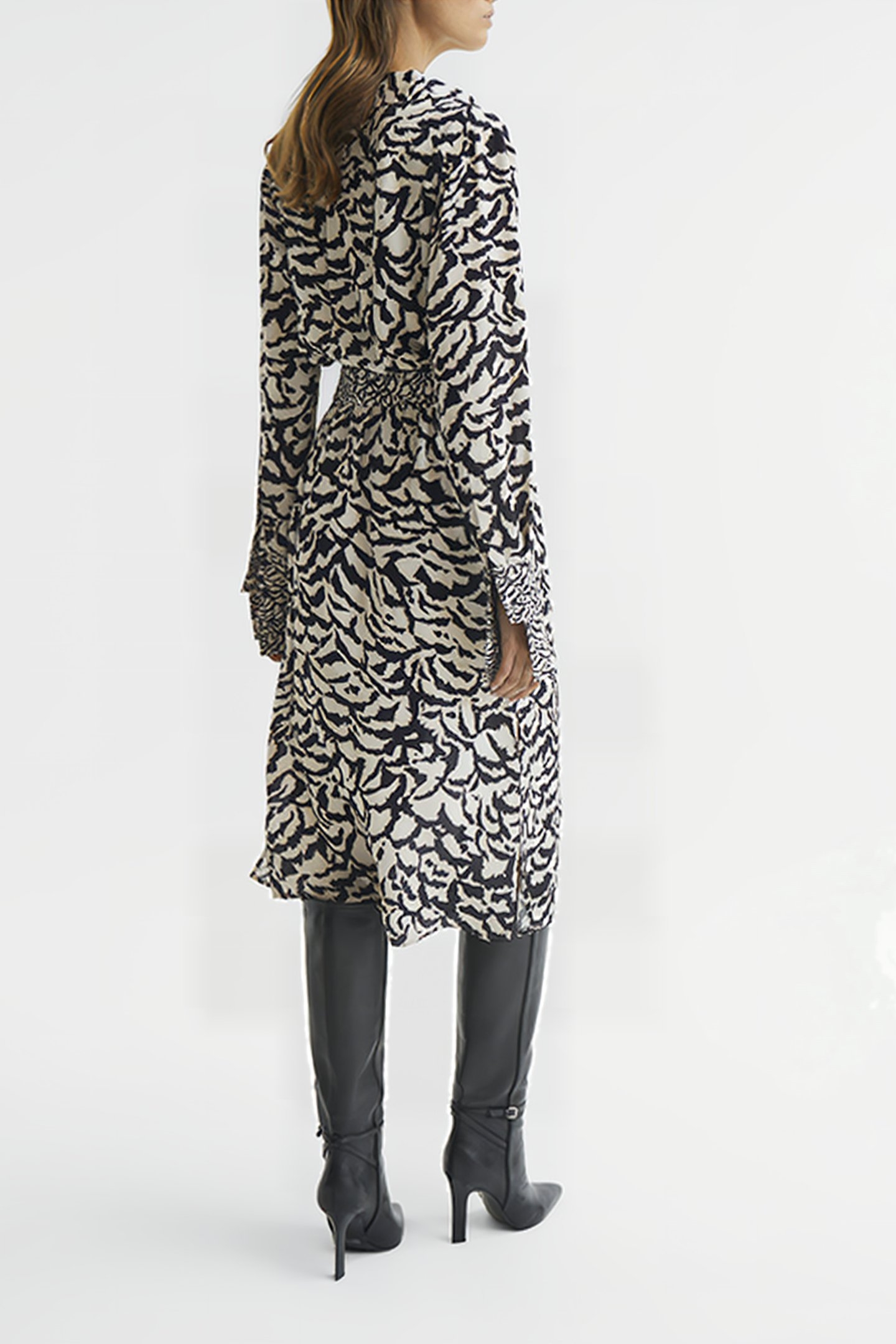 EVIE DRESS BLACK/WHITE 3