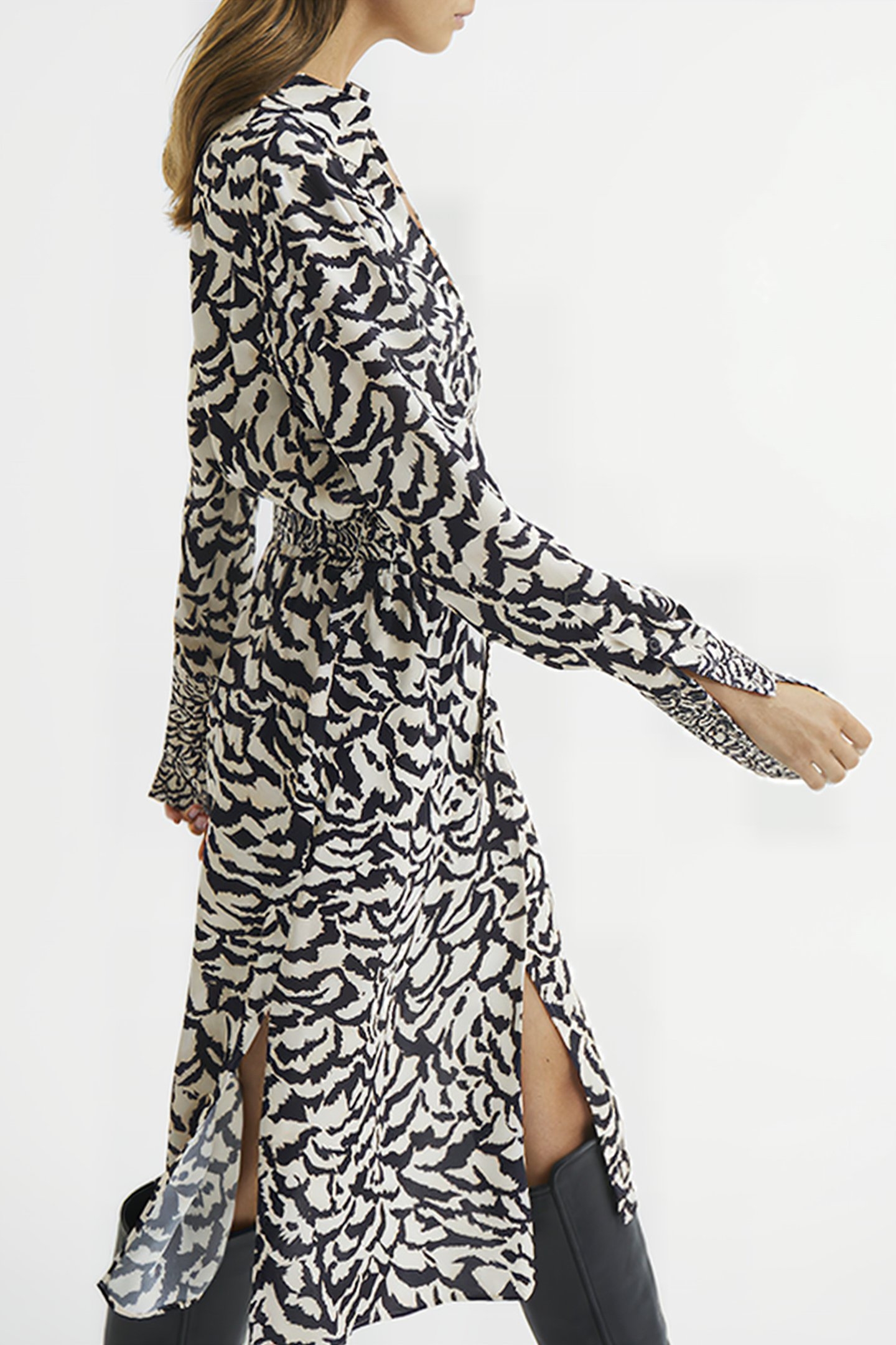 EVIE DRESS BLACK/WHITE 6