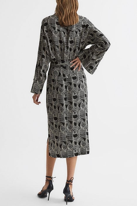 GEORGINA DRESS CREAM/BLACK 2