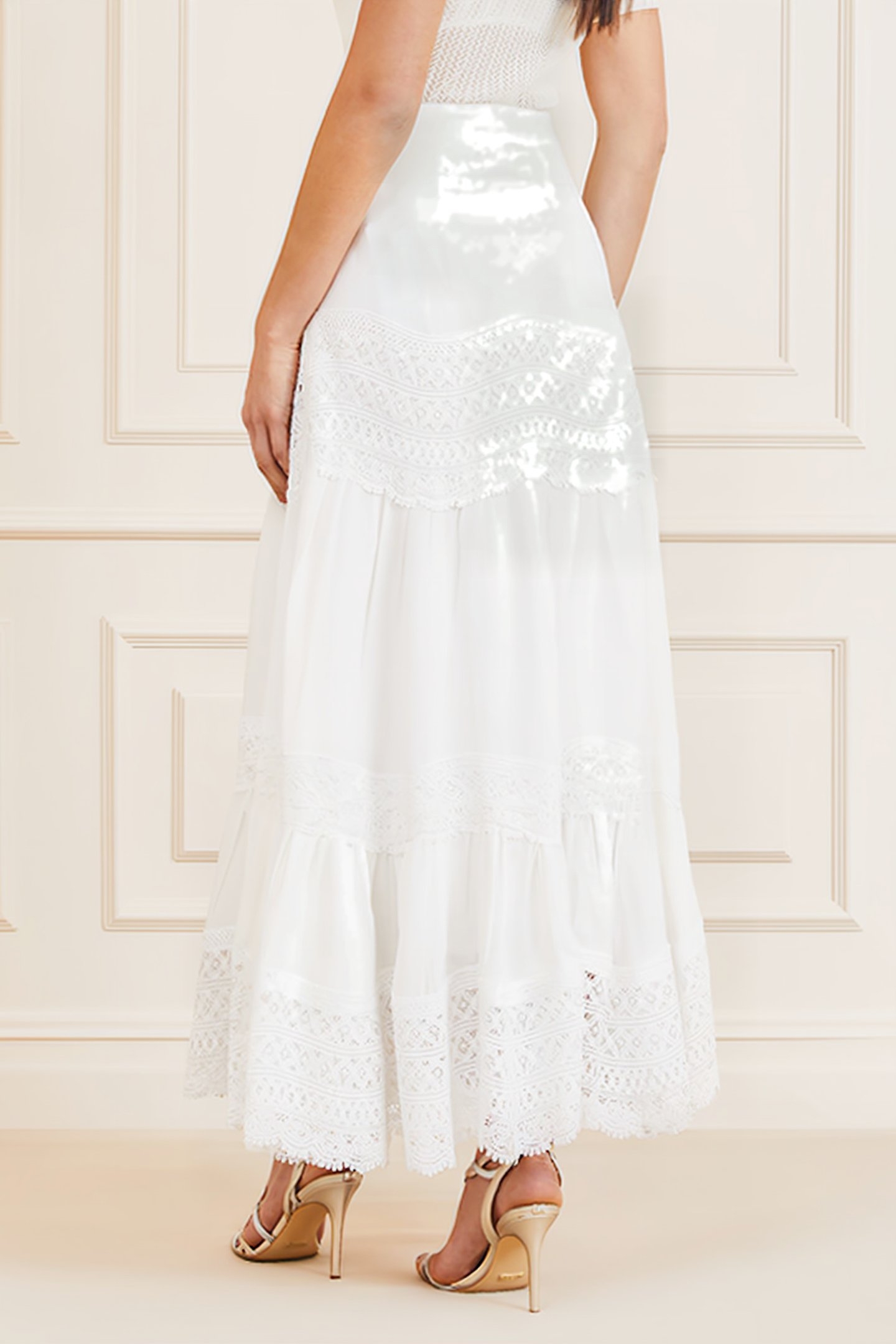 GUESS ECO LOU LOU SKIRT PALE PEARL 2