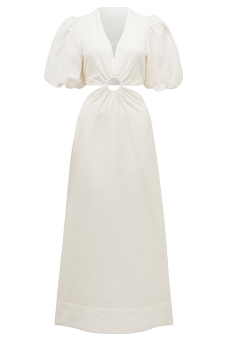 ROSIE RING CUT OUT MIDI DRESS PORCELAIN 5