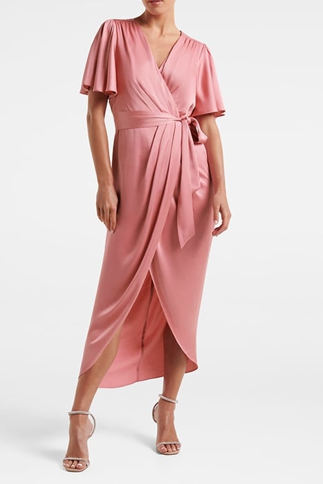 CAROLINA SATIN MIDI DRESS WILD ROSE 1