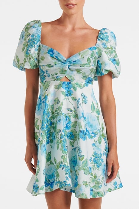 FAITH TWIST MINI DRESS LIGHT SALISBURY FLORAL 1