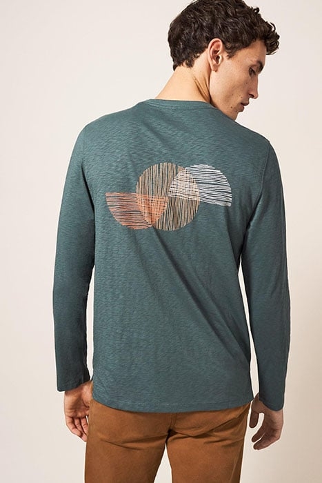 ABSTRACT ART LS GRAPHIC TEE DARK TEAL 3