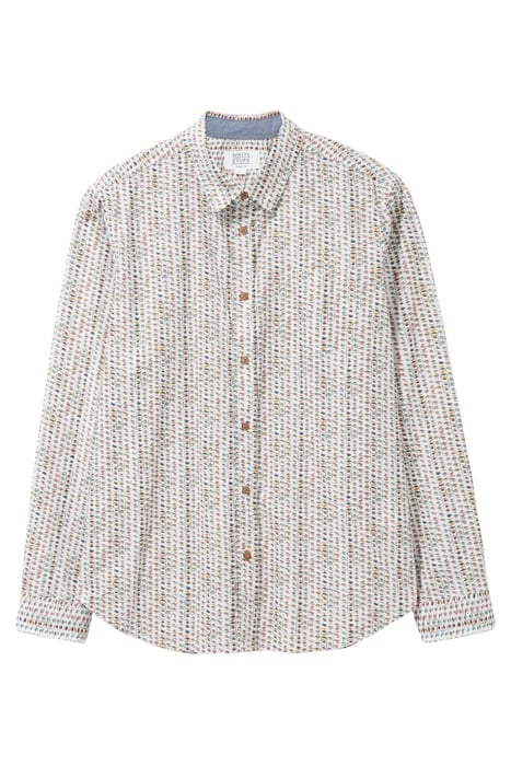 WARRICK ABSTRACT PRINTED SHIRT NATURAL MULTI 4