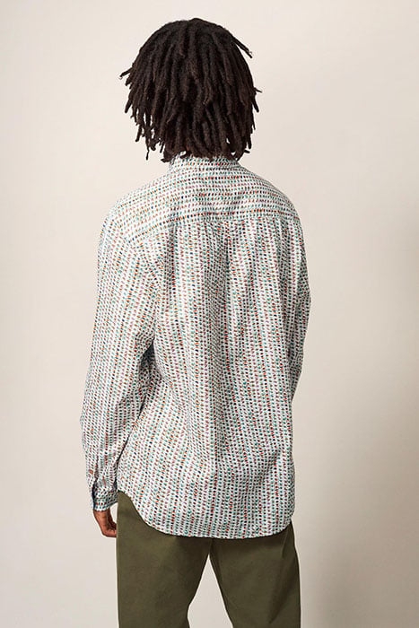 WARRICK ABSTRACT PRINTED SHIRT NATURAL MULTI 2