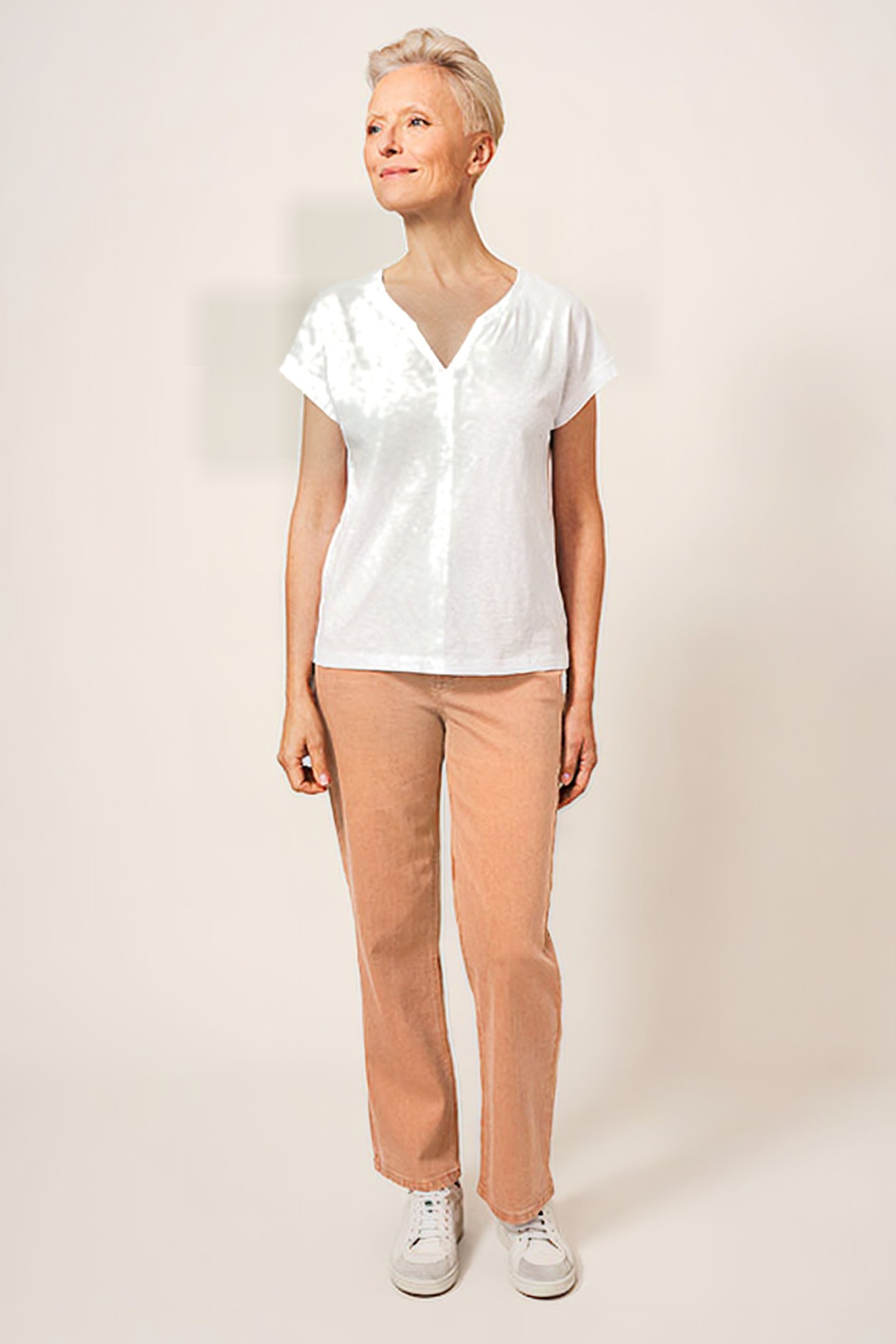 LEIGHTON CLAYDYE STRAIGHT JEAN MID CORAL 1