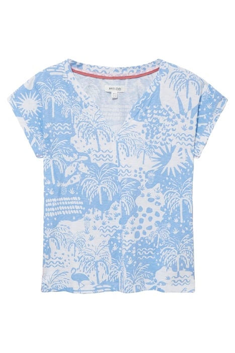 NELLY PRINTED TEE BLUE PRINTED 4