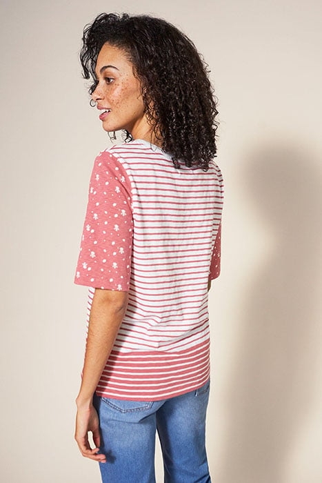 ANNABEL STRIPE TEE PINK MULTI 2