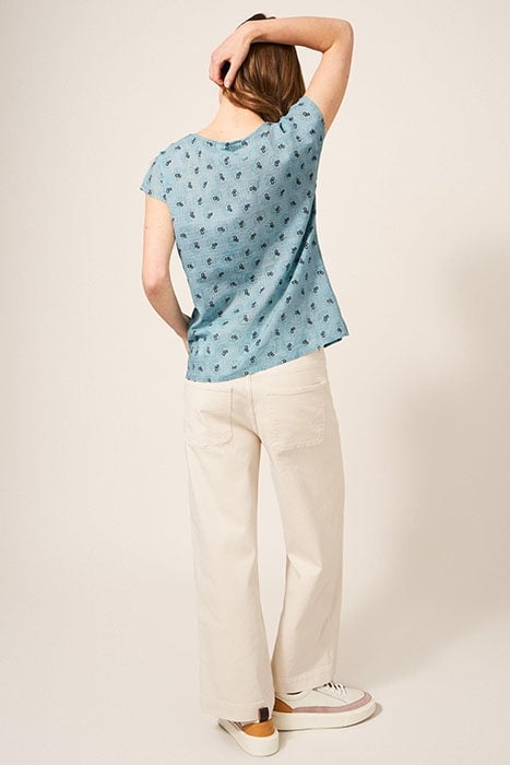 RAE  COTTON VEST TEAL 2