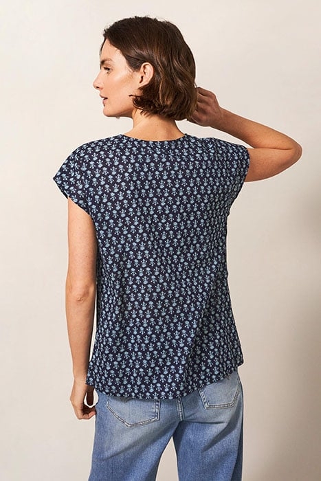 RAE  COTTON VEST NAVY 2