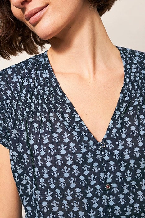 RAE  COTTON VEST NAVY 3