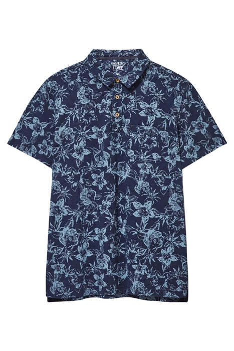 PALM PRINTED POLO DARK NAVY 4