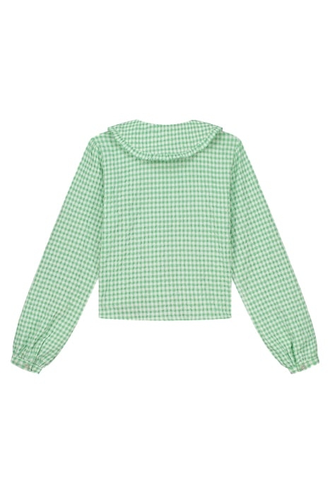 RACHEL CHECK BLOUSE BRIGHT SAGE GREEN 3