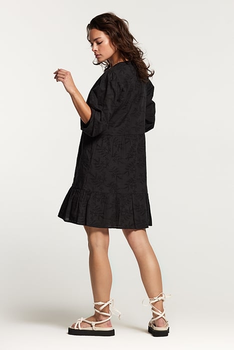 LADIES TULUM DRESS BRODERIE ANGLAISE BLACK 3