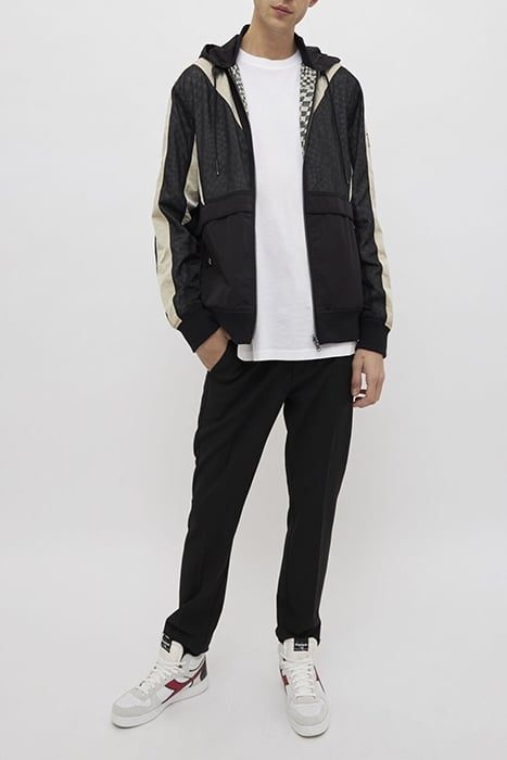 BLACK AND CHECKERBOARD REVERSIBLE JACKET 3